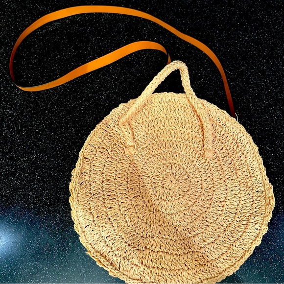 H&M Tan Raffia Woven Round Bag - Picture 1 of 7
